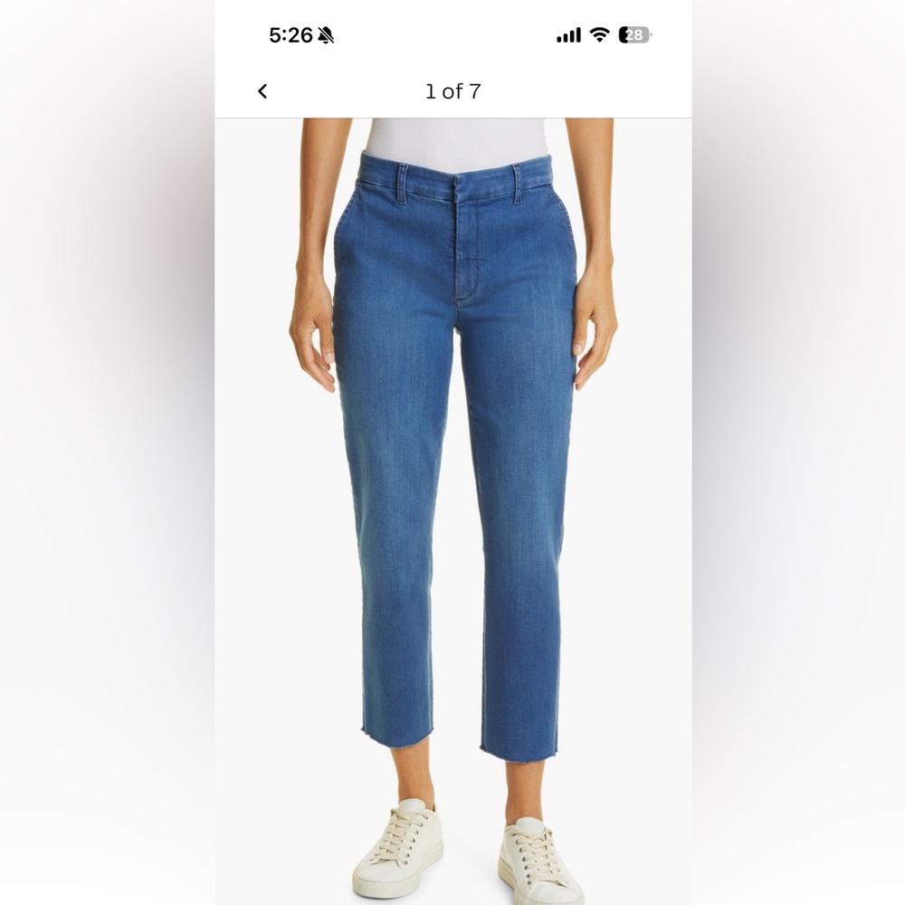 Frank & Eileen. Wicklow Italian denim crop chinos